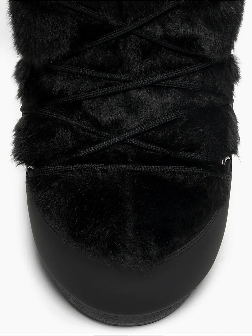 Black Icon Faux Fur Moon Boot